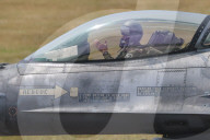F-16 Fighter At A Flight Demonstration During Paris Air Show 2025