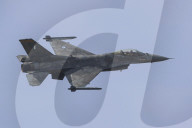 F-16 Fighter At A Flight Demonstration During Paris Air Show 2025