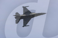 F-16 Fighter At A Flight Demonstration During Paris Air Show 2025
