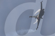 F-16 Fighter At A Flight Demonstration During Paris Air Show 2025