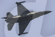 F-16 Fighter At A Flight Demonstration During Paris Air Show 2025