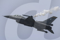 F-16 Fighter At A Flight Demonstration During Paris Air Show 2025