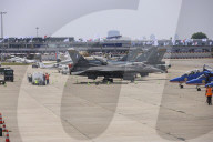 F-16 Fighter At A Flight Demonstration During Paris Air Show 2025