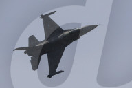 F-16 Fighter At A Flight Demonstration During Paris Air Show 2025