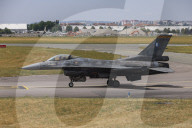 F-16 Fighter At A Flight Demonstration During Paris Air Show 2025