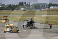 F-16 Fighter At A Flight Demonstration During Paris Air Show 2025