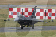 F-16 Fighter At A Flight Demonstration During Paris Air Show 2025