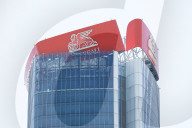 The Collapse Of The Generali Sign On The Hadid Tower, Home Of The Insurance Company, Collapsed On The Roof Of A Skyscraper 192 Meters High In The CityLife District In Milan