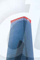 The Collapse Of The Generali Sign On The Hadid Tower, Home Of The Insurance Company, Collapsed On The Roof Of A Skyscraper 192 Meters High In The CityLife District In Milan