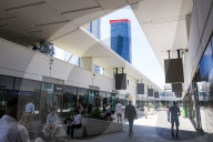 The Collapse Of The Generali Sign On The Hadid Tower, Home Of The Insurance Company, Collapsed On The Roof Of A Skyscraper 192 Meters High In The CityLife District In Milan