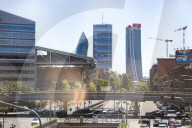 The Collapse Of The Generali Sign On The Hadid Tower, Home Of The Insurance Company, Collapsed On The Roof Of A Skyscraper 192 Meters High In The CityLife District In Milan