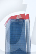 The Collapse Of The Generali Sign On The Hadid Tower, Home Of The Insurance Company, Collapsed On The Roof Of A Skyscraper 192 Meters High In The CityLife District In Milan