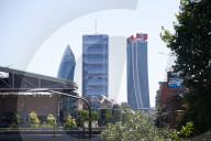 The Collapse Of The Generali Sign On The Hadid Tower, Home Of The Insurance Company, Collapsed On The Roof Of A Skyscraper 192 Meters High In The CityLife District In Milan