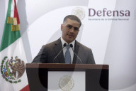 Omar Garcia Harfuch Hold Briefing Conference