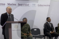 Omar Garcia Harfuch Hold Briefing Conference