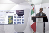 Omar Garcia Harfuch Hold Briefing Conference