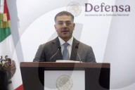 Omar Garcia Harfuch Hold Briefing Conference