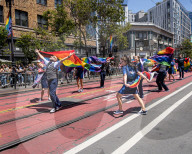 Alaska Airlines And Hawaiian Airlines Participate In The 2025 San Francisco Pride Parade 