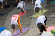 Yoga Mass Class Celebrated In Mexico