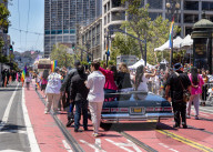 Sarah McBride, American Activist And U.S. Representative Participates In The 2025 San Francisco Pride Parade 