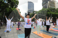Yoga Mass Class Celebrated In Mexico