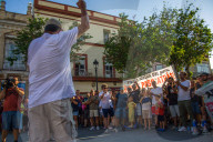 Protests By The Workers From The Iron Sector In Puerto Real, Spain.