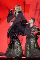 Madonna live at Joe Louis Arena in Detroit, Michigan on 10-1-15.  Photo credit: Copyright Ken Settle