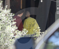 PREMIUM EXCLUSIVE Justin Bieber wearing Pawn Shop sweat shirt at recording studio monday June 30, 2025 