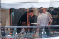 Guests And Celebrities Spend Time On The Terrace Of The Gritti Hotel Waiting For The Wedding Of Jeff Bezos And Lauren Sanchez - 01 July 2025