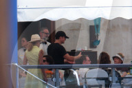 Guests And Celebrities Spend Time On The Terrace Of The Gritti Hotel Waiting For The Wedding Of Jeff Bezos And Lauren Sanchez - 01 July 2025