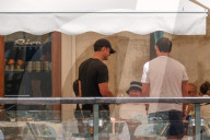 Guests And Celebrities Spend Time On The Terrace Of The Gritti Hotel Waiting For The Wedding Of Jeff Bezos And Lauren Sanchez - 01 July 2025