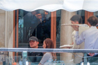 Guests And Celebrities Spend Time On The Terrace Of The Gritti Hotel Waiting For The Wedding Of Jeff Bezos And Lauren Sanchez - 01 July 2025