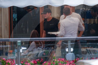Guests And Celebrities Spend Time On The Terrace Of The Gritti Hotel Waiting For The Wedding Of Jeff Bezos And Lauren Sanchez - 01 July 2025