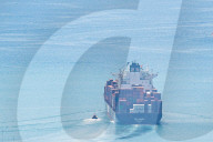 The Container Ship Zim Luanda Leaves The Port Of Barcelona.