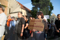 Protest Under The Papal Window In Krakow