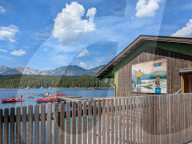 People In Summer At Bavarian Lake Eibsee