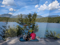 People In Summer At Bavarian Lake Eibsee