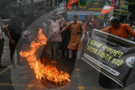 BJP Protest Against Rape In Kolkata. 