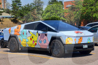 Tesla Cybertruck Decorated With Pokemon Characters