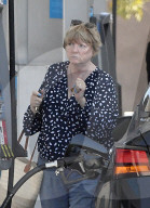 Little House On The Prairie alum Alison Arngrim, 63, makes a very rare public appearance as she runs errands on a sunny afternoon in Los Angeles
