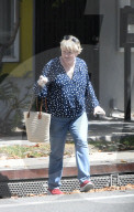 Little House On The Prairie alum Alison Arngrim, 63, makes a very rare public appearance as she runs errands on a sunny afternoon in Los Angeles