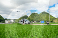 Drones Spraying Pesticides in Anlong