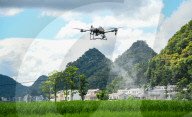 Drones Spraying Pesticides in Anlong