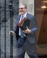 Prime Minister Kier Starmer Leaving For PMQs in London, UK.