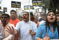 BJP Protest Against Gang Rape In Kolkata, India