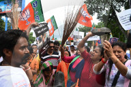 BJP  Protest Against Gang Rape In Kolkata, India