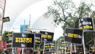 BJP  Protest Against Gang Rape In Kolkata, India