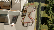 Back yard roller coaster comes in a box