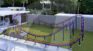 Back yard roller coaster comes in a box