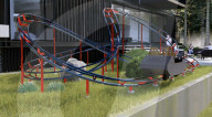 Back yard roller coaster comes in a box